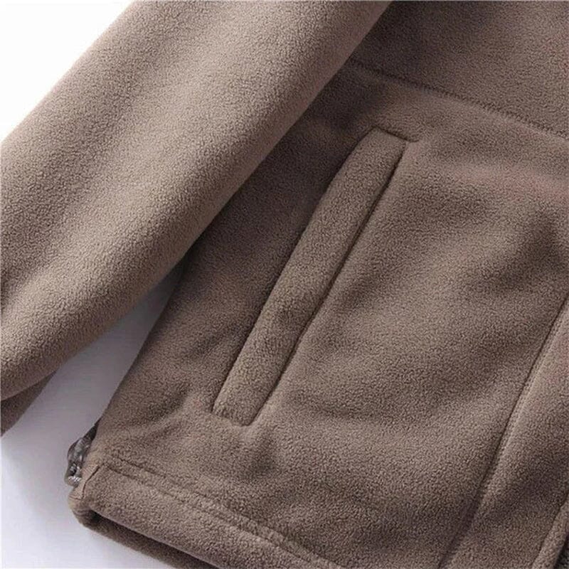 Men’s Double-Layer Fleece Hooded Jacket