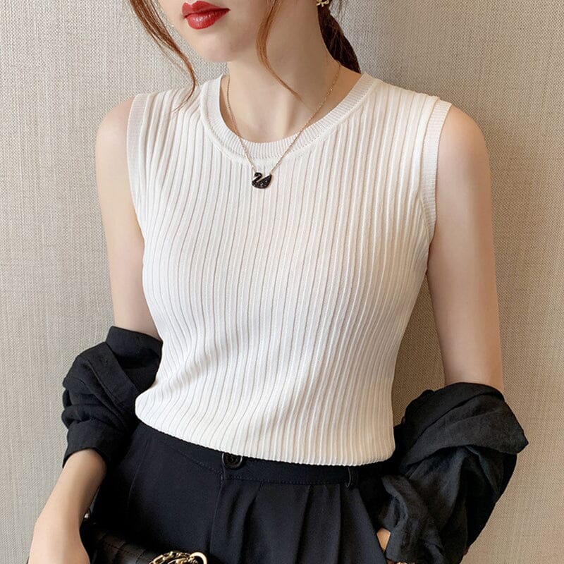 Ice Thin Knit Sleeveless Top