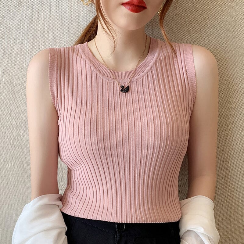 Ice Thin Knit Sleeveless Top