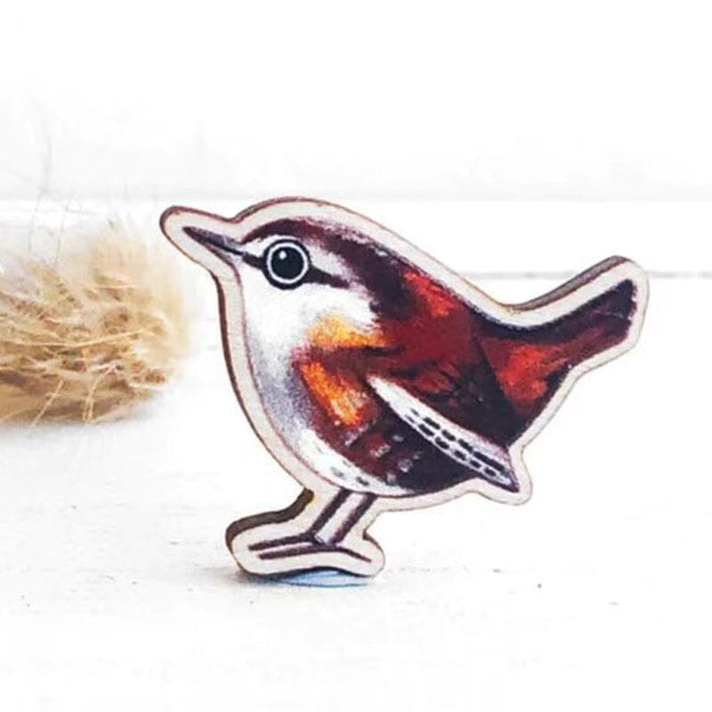 Bird Wooden Brooch