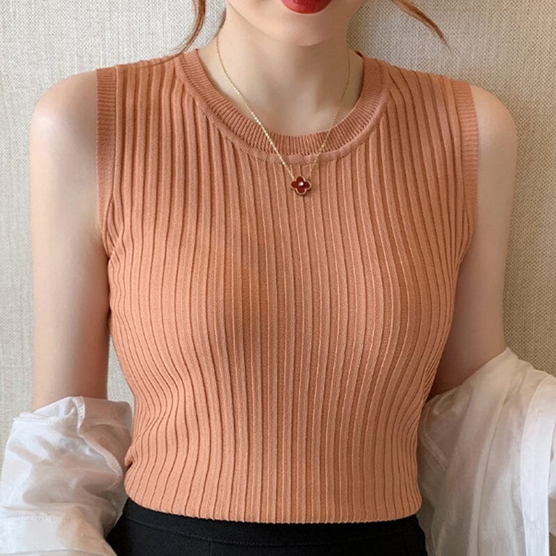 Ice Thin Knit Sleeveless Top