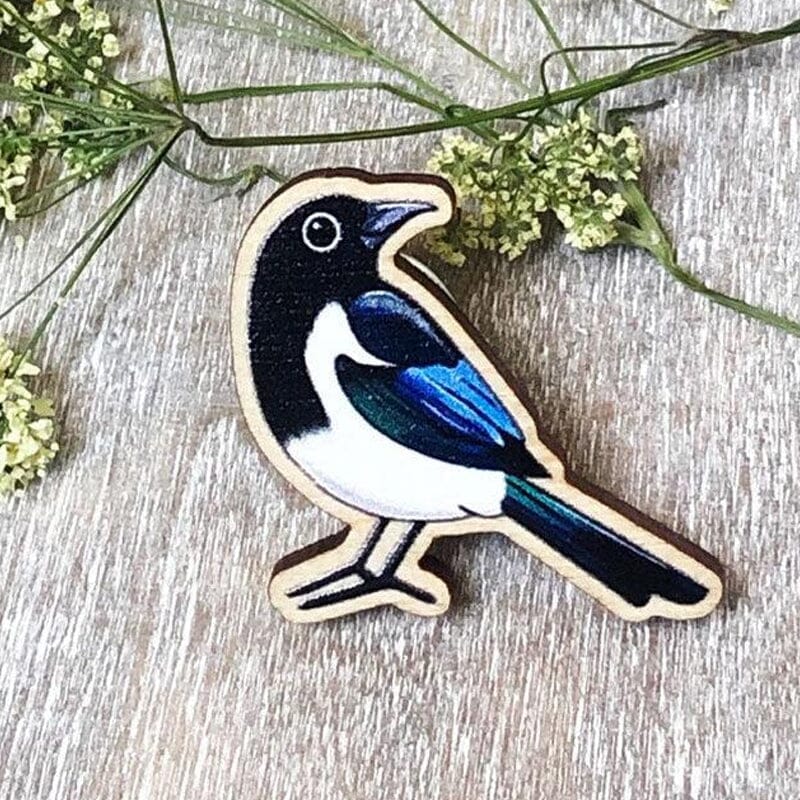 Bird Wooden Brooch