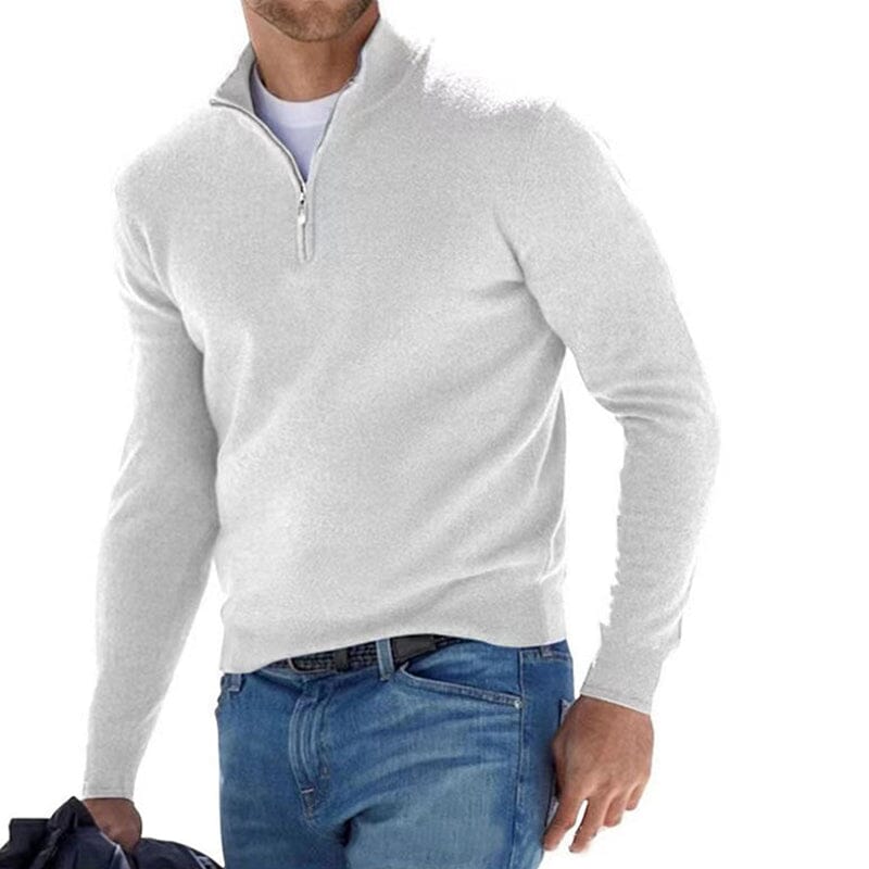 Cashmere Zipper Basic Sweater