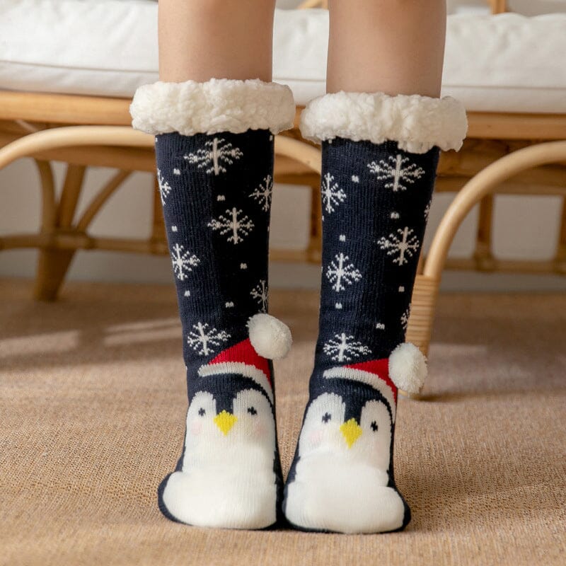 Christmas hot sale reindeer padded cotton socks