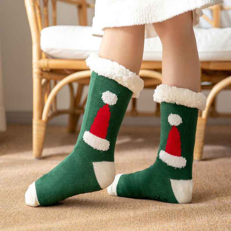 Christmas hot sale reindeer padded cotton socks