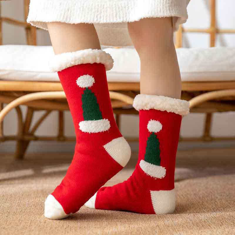 Christmas hot sale reindeer padded cotton socks