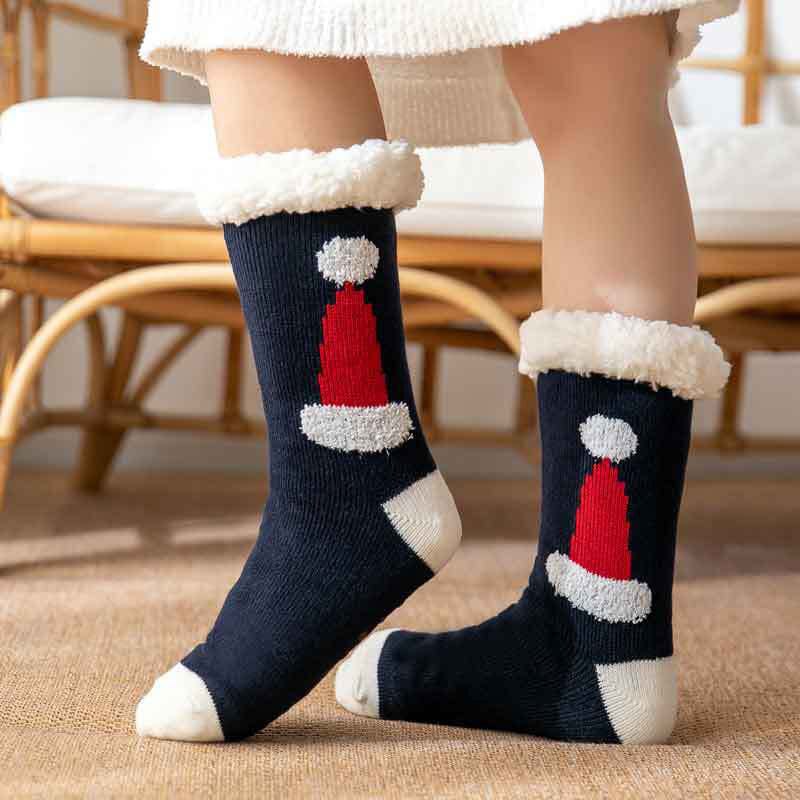 Christmas hot sale reindeer padded cotton socks