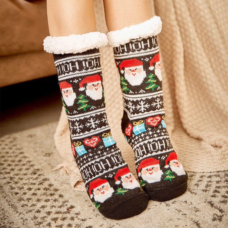 Christmas hot sale reindeer padded cotton socks