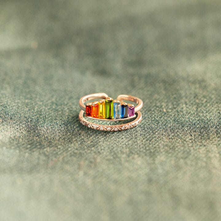 Comfybear™Rainbow Micro Diamond Ring