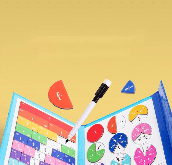 Montessori Magnetic Book Fraction Puzzle For Children