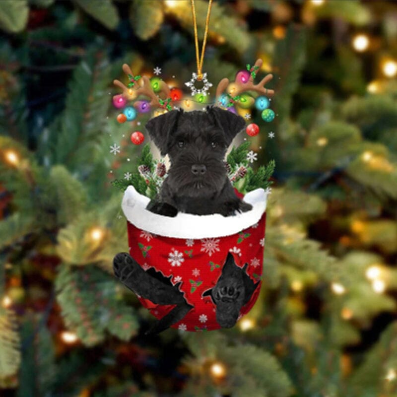 Cute Christmas Sock Dog Ornament