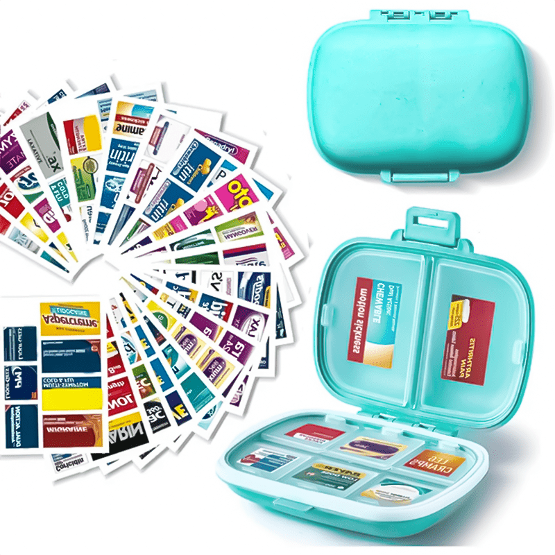 Compartments Pill Box【Free Stickers Included】