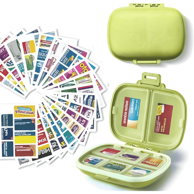 Compartments Pill Box【Free Stickers Included】