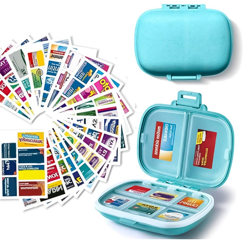 Compartments Pill Box【Free Stickers Included】