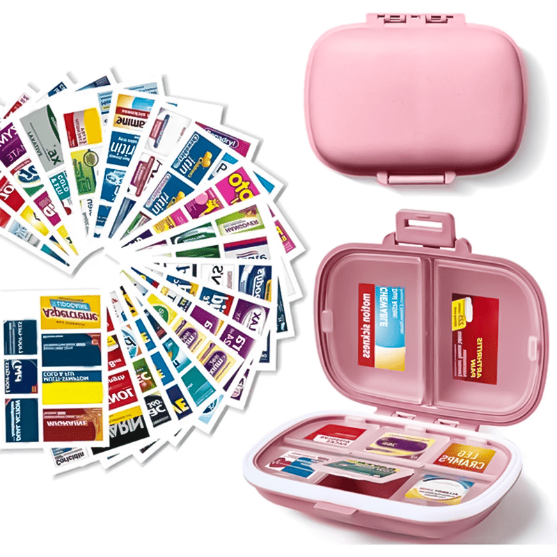 Compartments Pill Box【Free Stickers Included】