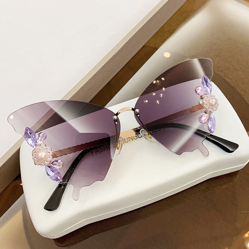 Diamond butterfly Gradient Sunglasses