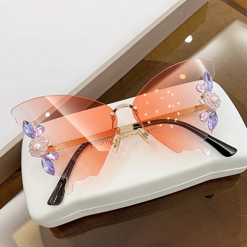 Diamond butterfly Gradient Sunglasses