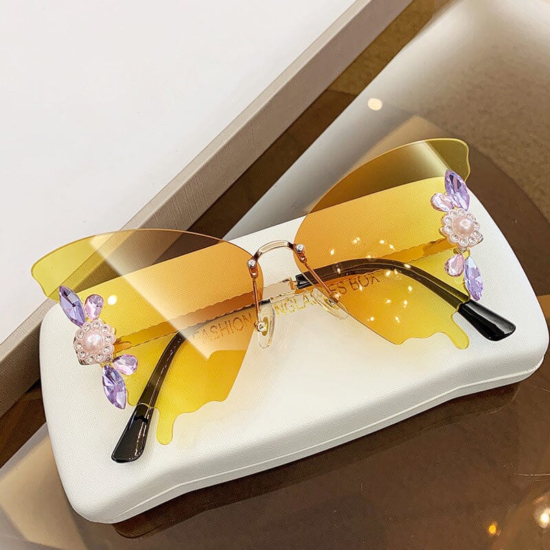 Diamond butterfly Gradient Sunglasses
