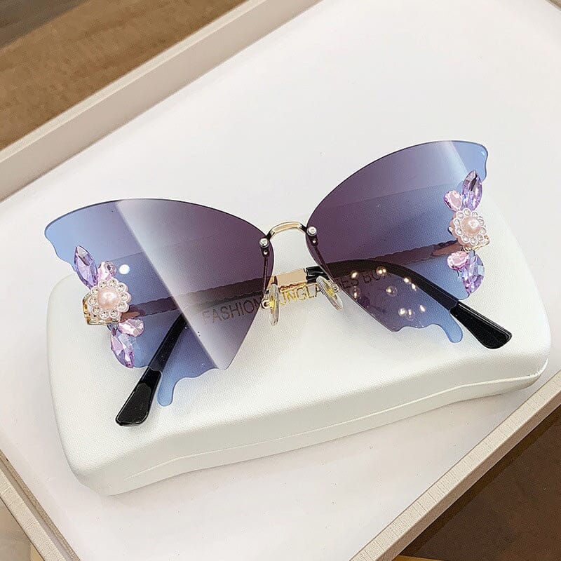 Diamond butterfly Gradient Sunglasses
