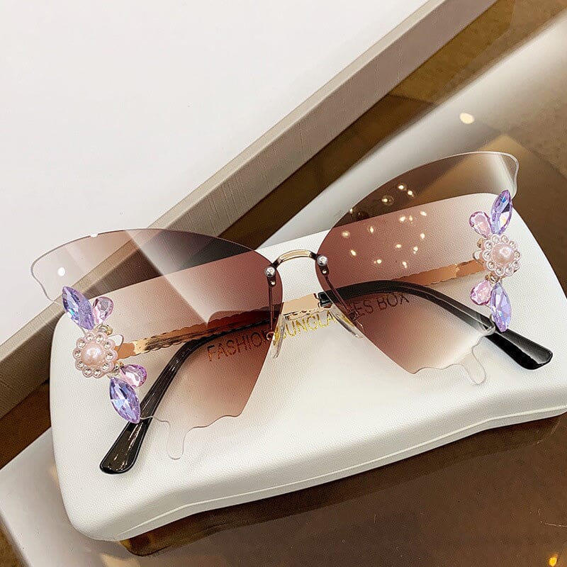 Diamond butterfly Gradient Sunglasses