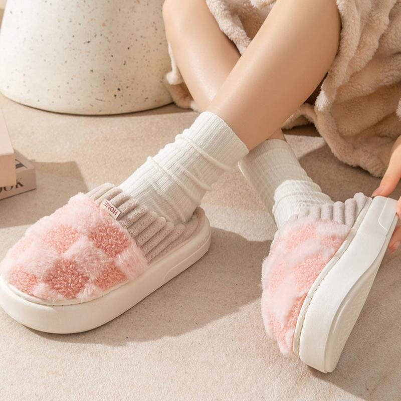 Cozy Cashmere Slippers with Slip-Resistant Sole