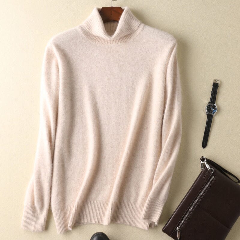 Men's Mink Turtleneck Bottoming Sweater