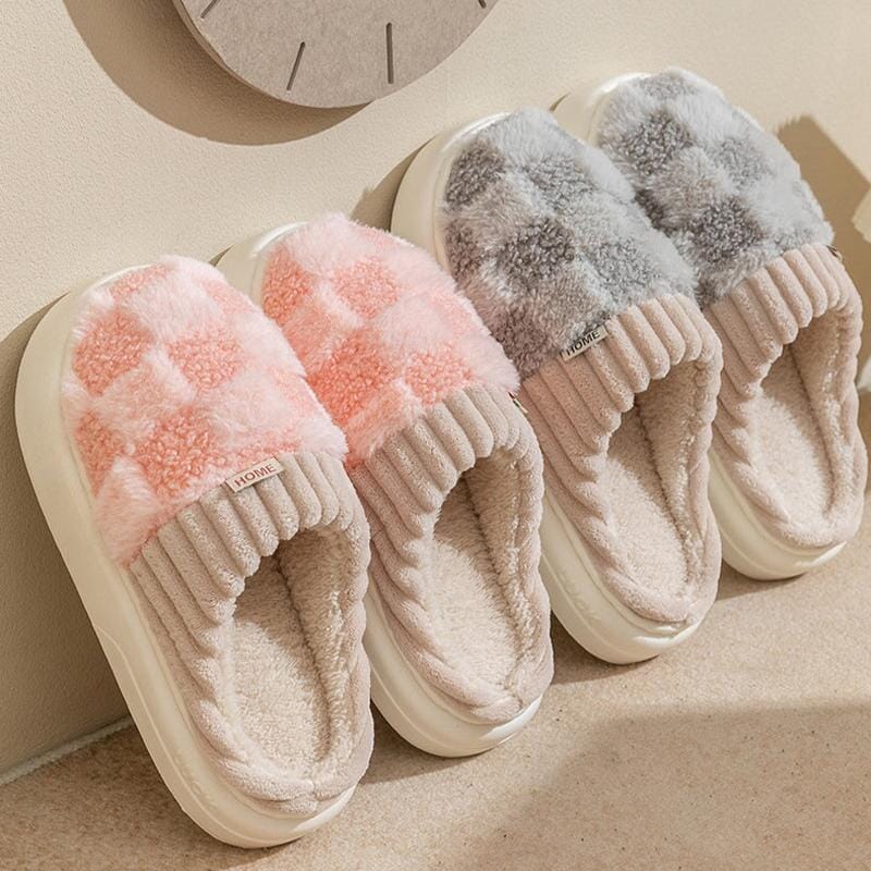 Cozy Cashmere Slippers with Slip-Resistant Sole