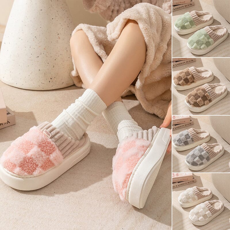 Cozy Cashmere Slippers with Slip-Resistant Sole