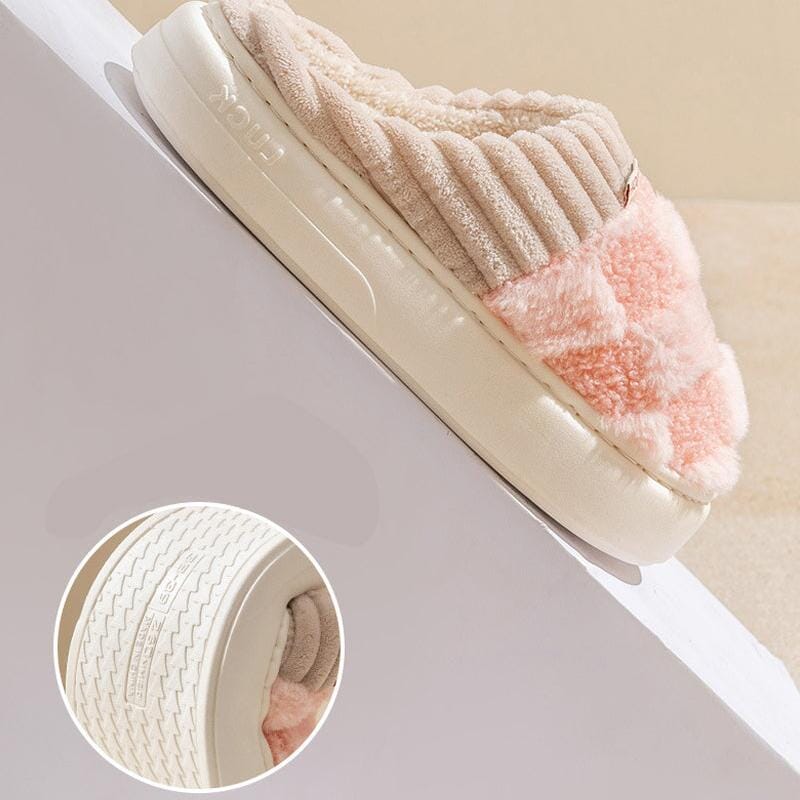 Cozy Cashmere Slippers with Slip-Resistant Sole