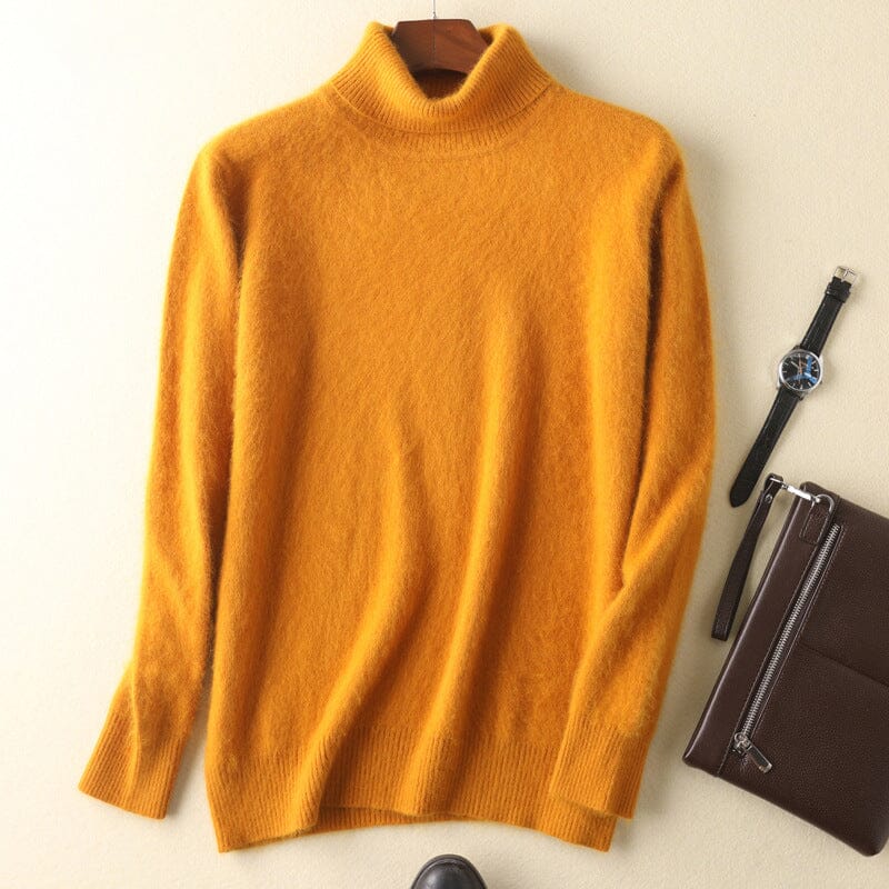 Men's Mink Turtleneck Bottoming Sweater