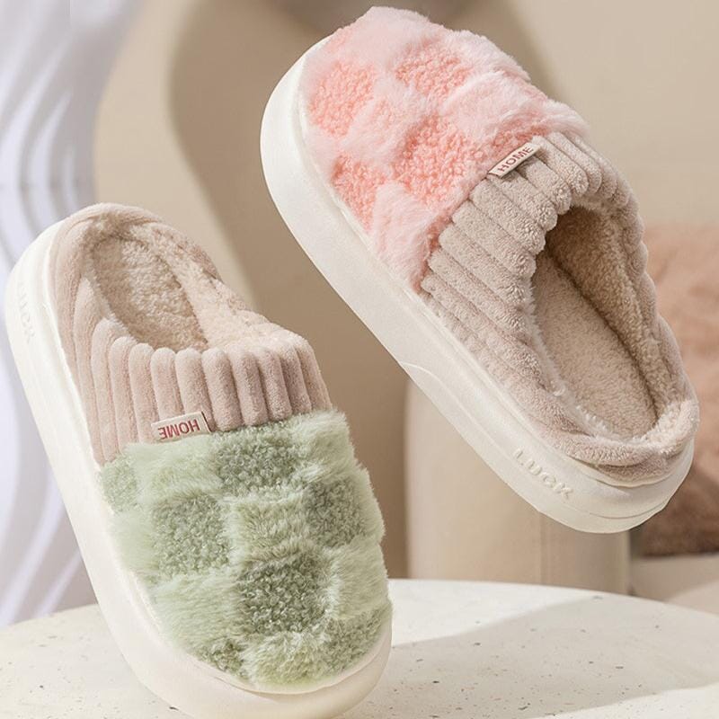 Cozy Cashmere Slippers with Slip-Resistant Sole