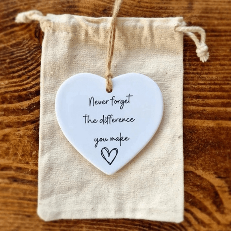 Ceramic Heart Quote Gift