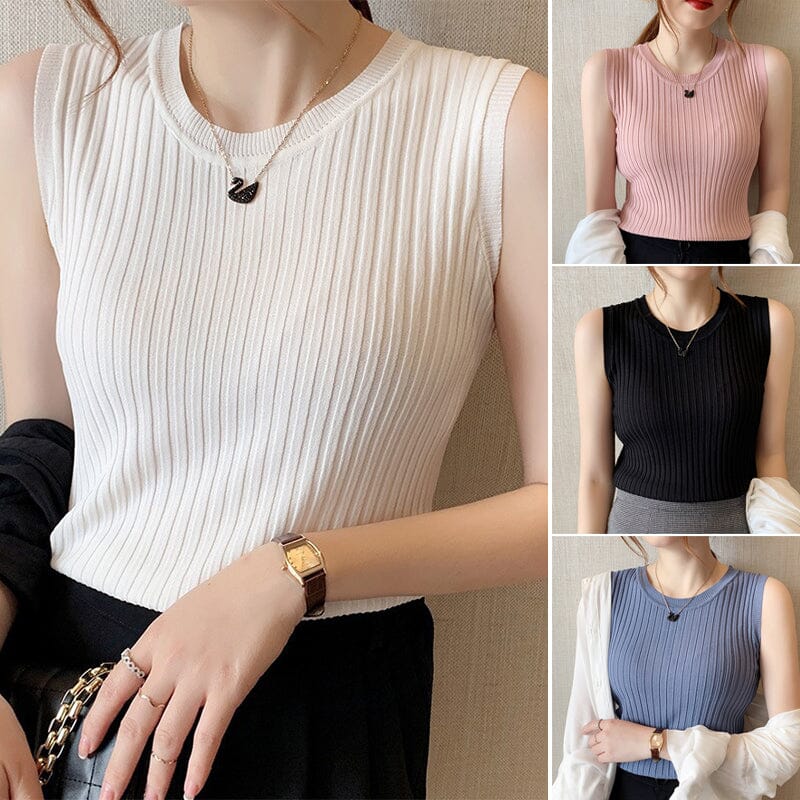 Ice Thin Knit Sleeveless Top