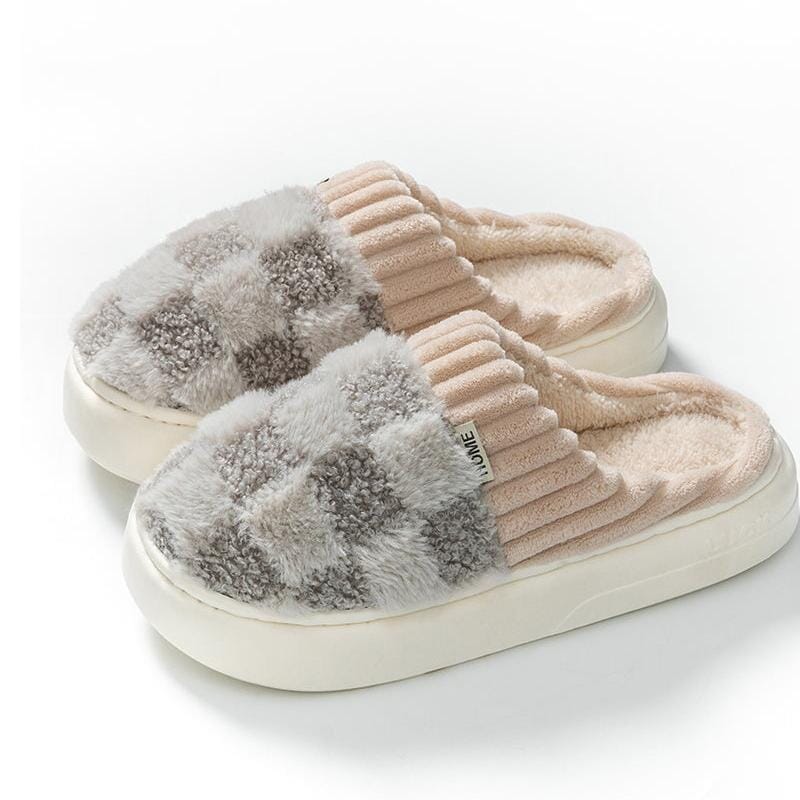 Cozy Cashmere Slippers with Slip-Resistant Sole