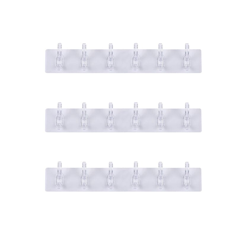 Multifunctional Transparent 6 Hooks