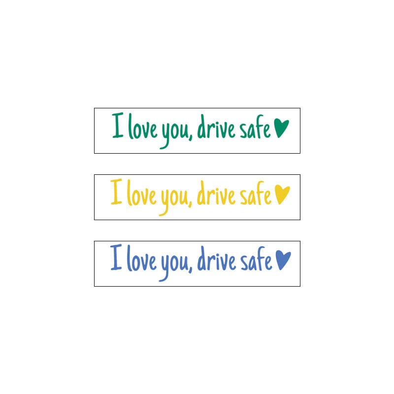 I Love You Driving Safe Mirror Sticker