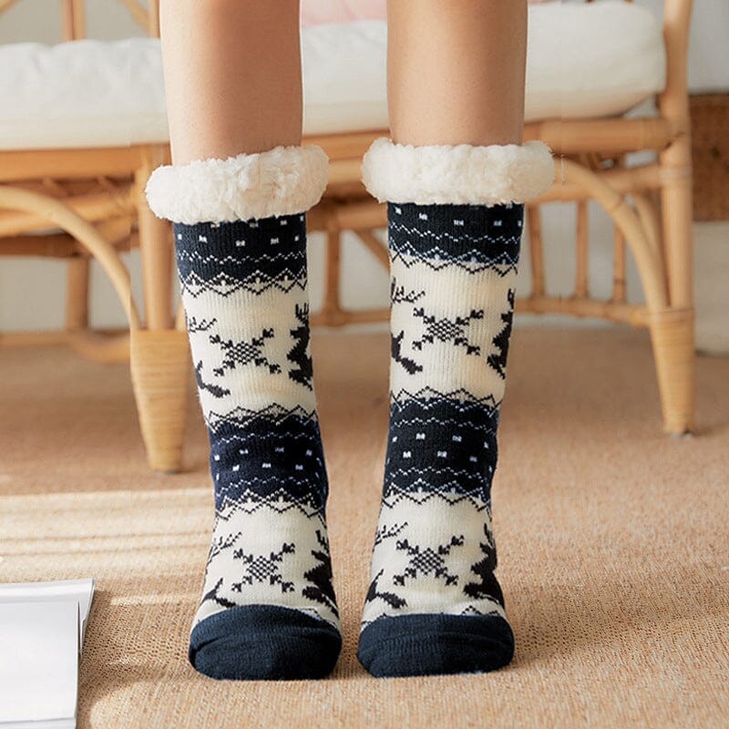 Christmas hot sale reindeer padded cotton socks