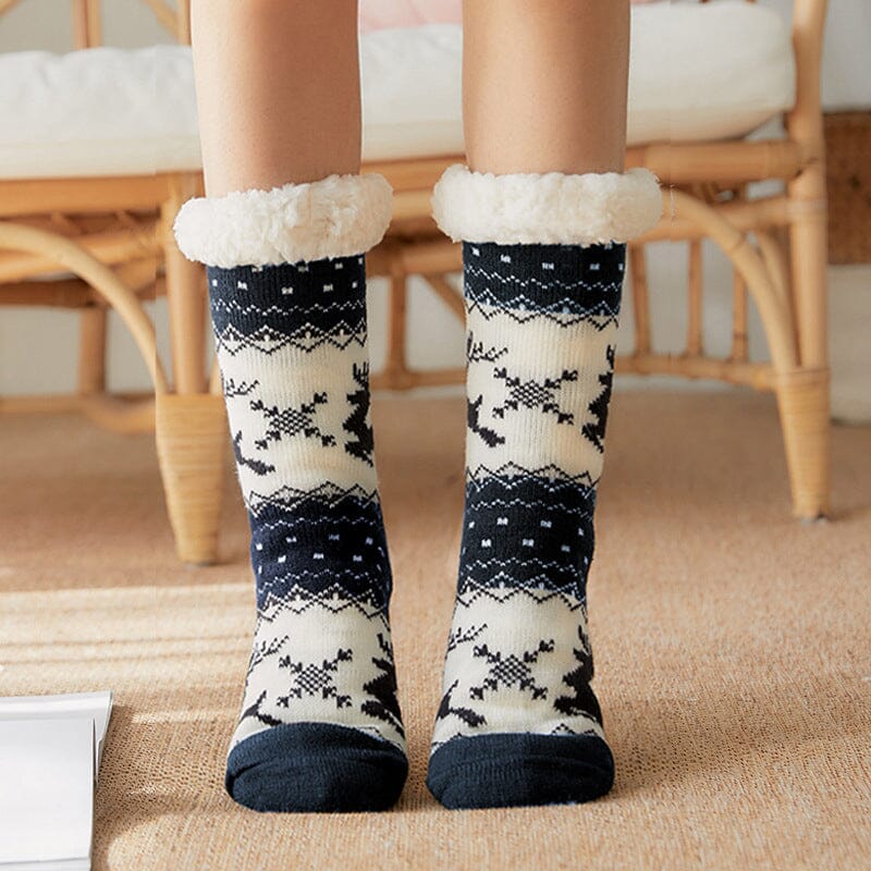 Christmas hot sale reindeer padded cotton socks