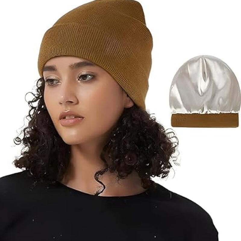 Solid Color Satin Lined Wool Hat