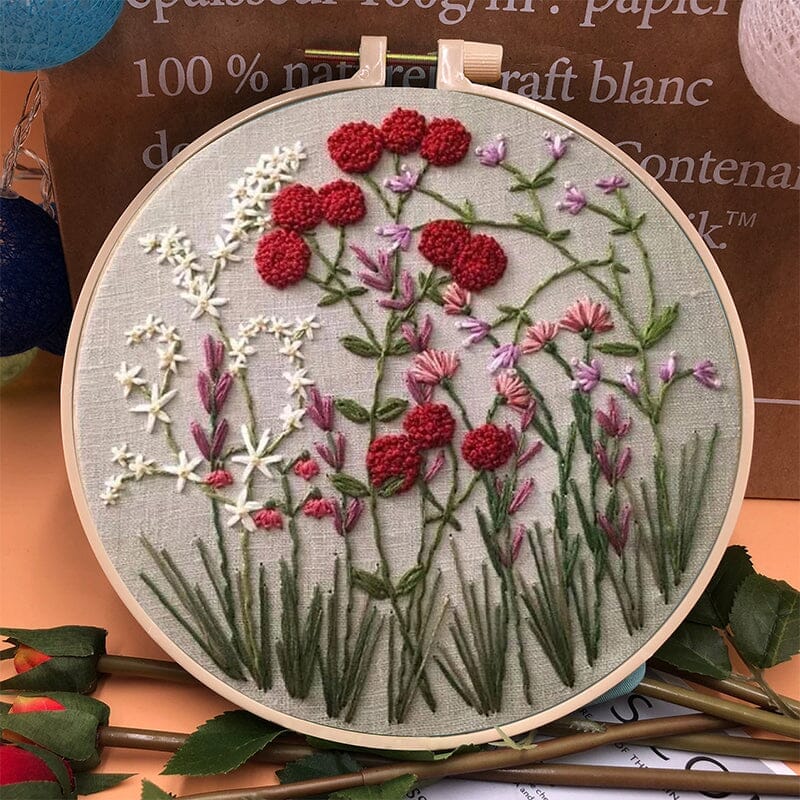 Beginner's Embroidery Flower Kit