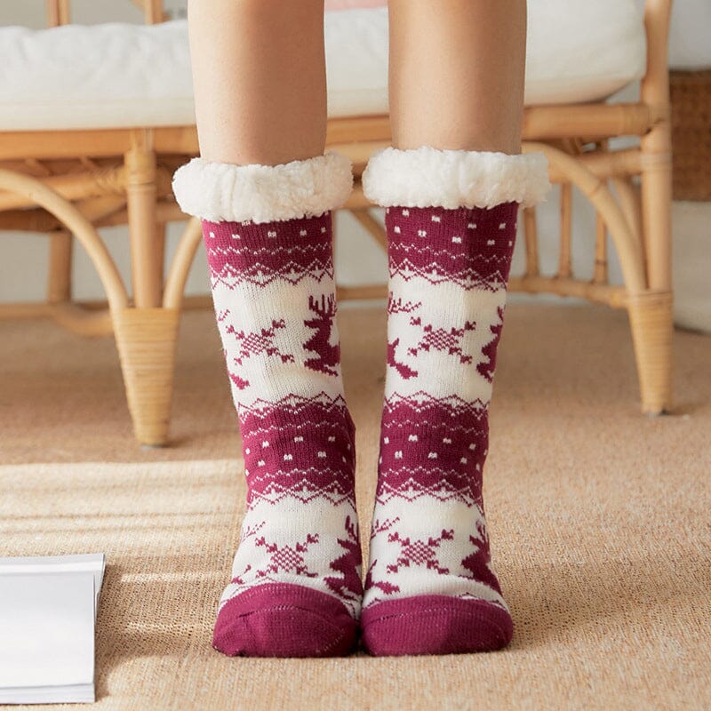 Christmas hot sale reindeer padded cotton socks