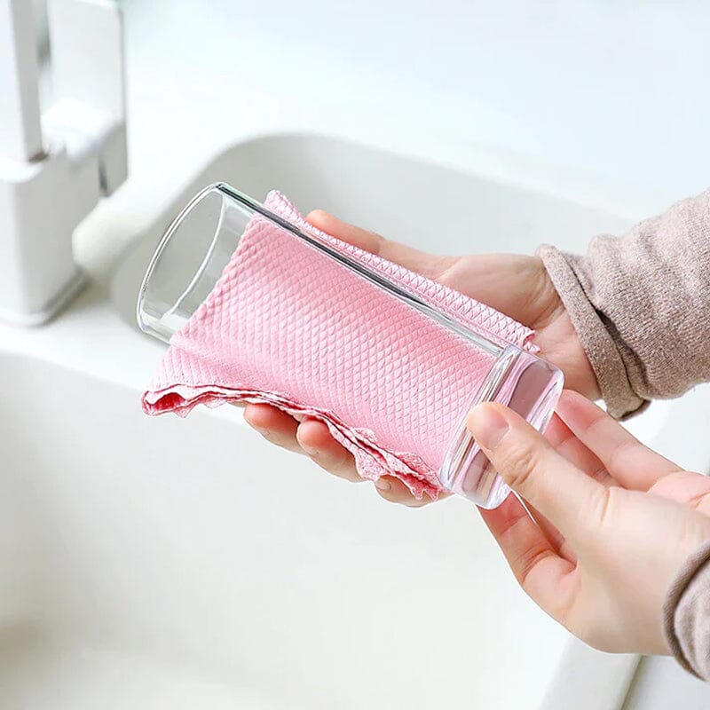 Fish Scale Microfiber Polishing Cleaning Cloth 5 Pcs