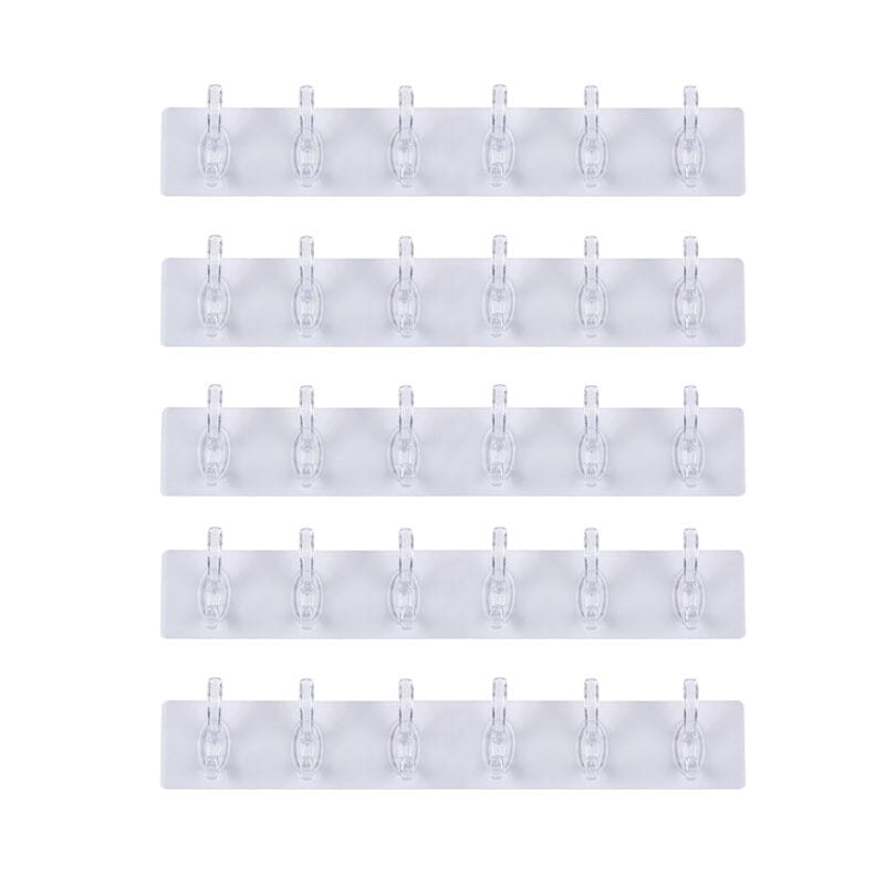 Multifunctional Transparent 6 Hooks
