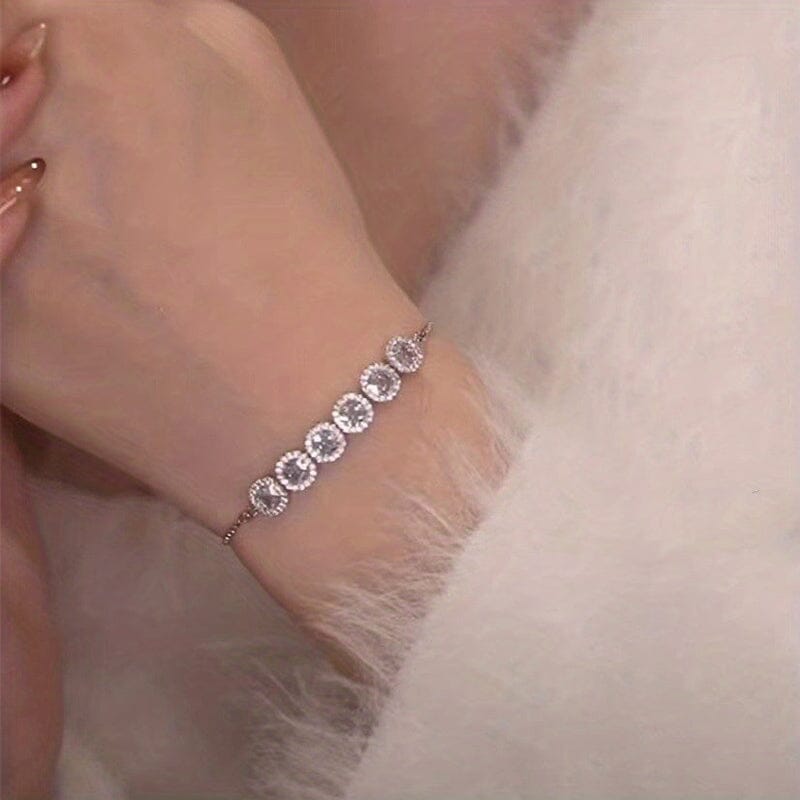 Diamond Silver Zircon Bracelet