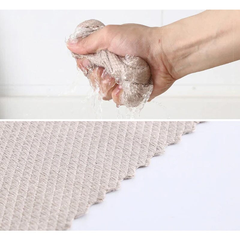 Fish Scale Microfiber Polishing Cleaning Cloth 5 Pcs