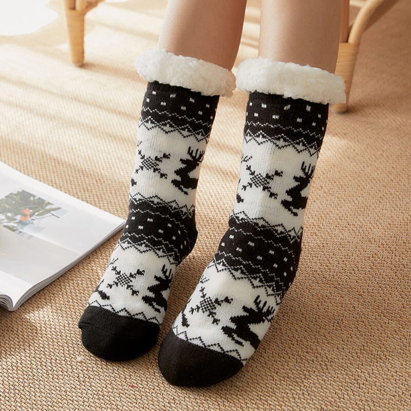 Christmas hot sale reindeer padded cotton socks