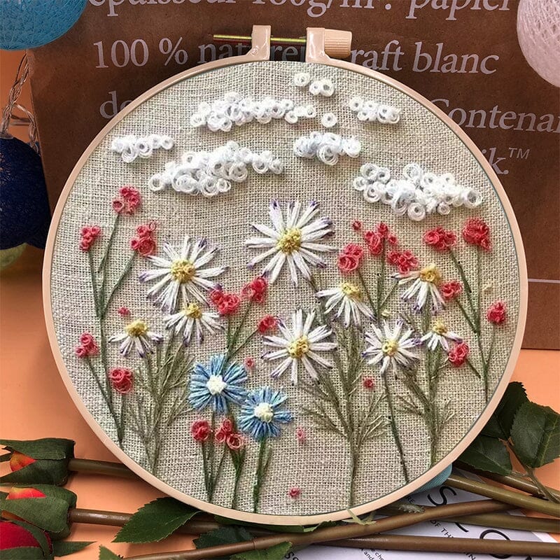 Beginner's Embroidery Flower Kit