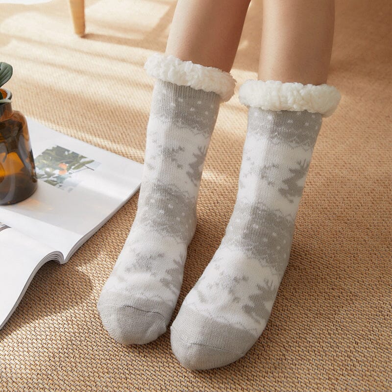 Christmas hot sale reindeer padded cotton socks