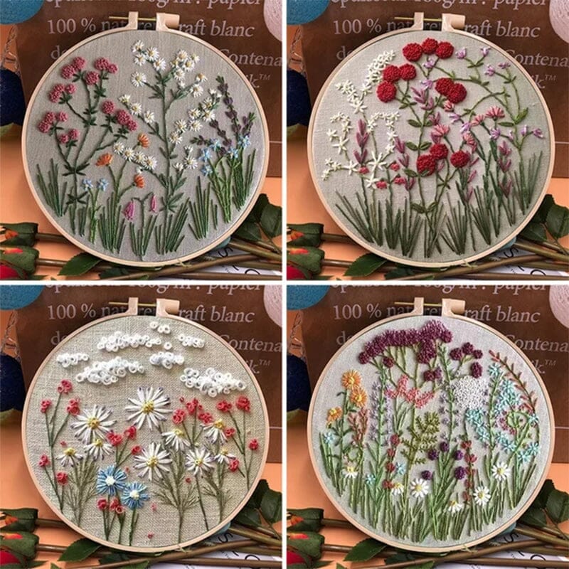 Beginner's Embroidery Flower Kit
