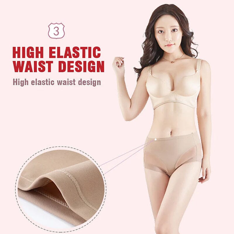 High Waist Ice Silk Shaping Briefs